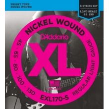 Nickelwound D'addario XL EXL170-5TP Regular light gauge